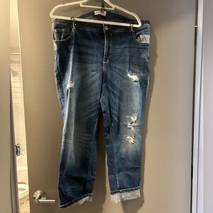 Eloquii Distressed Blue Jeans